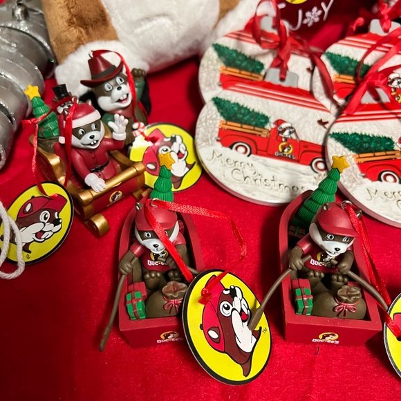 Holiday Chipmunk Plush Set with Red and White Accents